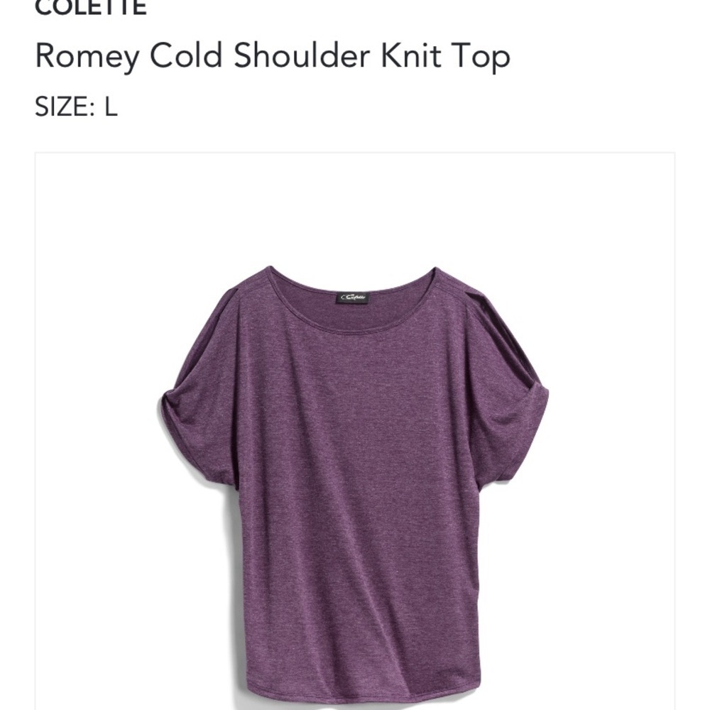 Colette Purple Cold Shoulder Top